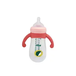 Пляшечка пластикова з силіконовими ручками MGZ-0200(Pink) 260 мл - мініатюра 2