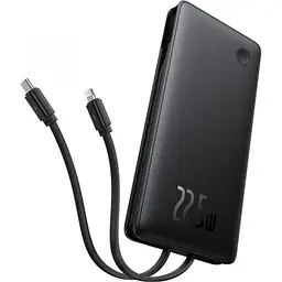 Зовнішній акумулятор Baseus Airpow Lite 10000mAh 22.5W Black [P10067501123-00] [130125] - мініатюра 2