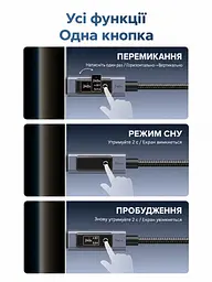 Кабель UGREEN L541 USB-C - USB-C PD 3.1 240 Вт з дисплеєм 2 м чорний (55816) - мініатюра 4