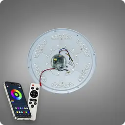 Люстра світлодіодна 517 Dlight RGB з пультом і колонкою 80Вт Білий (02163) - мініатюра 10