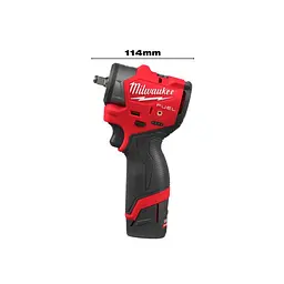 Гайковерт акумуляторний 3/8'' MILWAUKEE з кільцем M12 FSCIWF38-252X, 305Нм (зарядний пристрій, 2 аккум. Х 2.5Аг, HD кейс) - мініатюра 4