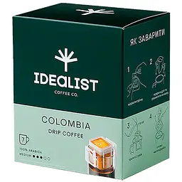 Уцінка. Дріп кава Idealist Coffee & Co. Colombia 84 г (7 шт. х 12 г) - мініатюра 1