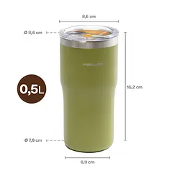 Термокружка Fiskars On-the-go 0.5 л, колір кропива (1078763) - мініатюра 2