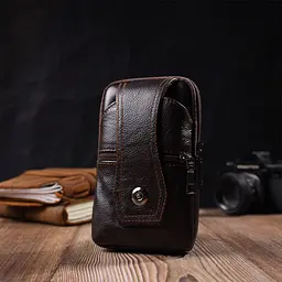 Чоловіча сумка на пояс на одне відділення Vintage 22246 коричнева - мініатюра 9