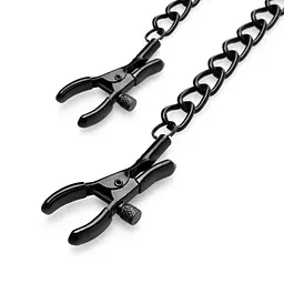 Затискачі для сосків Bedroom Fantasies Nipple Clamps with Chain - Black - мініатюра 3