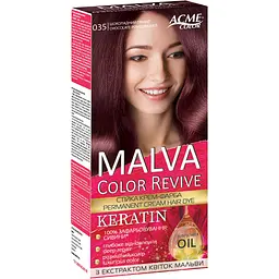 Уцінка. Стійка крем-фарба для волосся Malva Color Revive відтінок 036 Темна лаванда