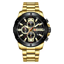Наручний годинник чоловічий 8336 Gold-Black Curren acs0031456