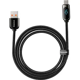 Кабель Baseus Display Fast Charging Cable USB to Type-C 40W 5A 1m CATSK-01 Black - мініатюра 3