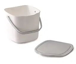 Контейнер для сміття підвісний Snips Kitchen Compost Bin з кришкою та ручкою 3 л білий (8001136907166) - мініатюра 2