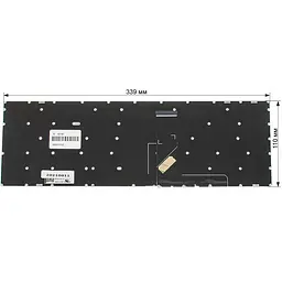 Клавіатура для ноутбука Lenovo (IdeaPad: 320-15 series) rus onyx чорний без кадру з діодом на кнопці включення - мініатюра 2