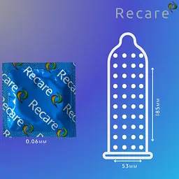 Презервативи Recare Big dotted ice cream 12 шт. ребристі з ароматом морозива (ROZ6501053497) - мініатюра 5