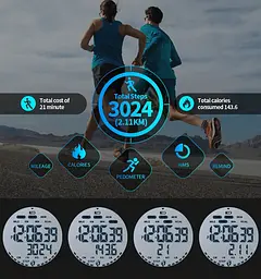 Чоловічий спортивний годинник Skmei 1469 Fitness (Чорний з білим) - мініатюра 6