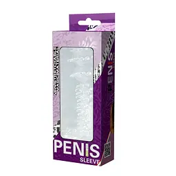 Насадка на пеніс Baile Penis Sleeve 12.8 см прозорий - мініатюра 6
