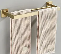 Вішалка подвійна для рушника Rea Erlo 02 brushed gold REA-06909, Золотий - мініатюра 3