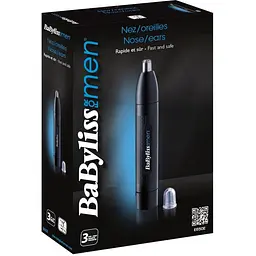 Тример для носа та вух BaByliss E650E, чорний - мініатюра 3