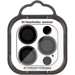 Захисне скло Metal Classic на камеру (у упак.) для Apple iPhone 17 Pro (6.3) / 17 Pro Max (6.9) Чорний / Black - мініатюра 2