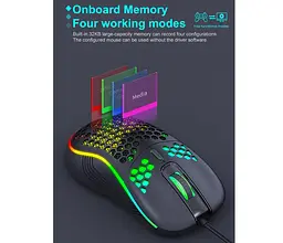 Игровая мышь iMICE T98 6 кнопок, 1200/2400/4800/7200 DPI - мініатюра 4