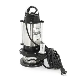 Занурювальний насос 370W 220V 2 м³/год підйом 10 м 25 мм нержавіюча сталь 380х195х200 мм 4,3 кг + перехідник
