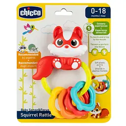Іграшка-брязкальце Chicco Білка, 13х10х3 см (11594.00) - мініатюра 3