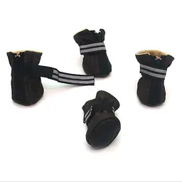 Черевички для собак і котів Zoo-hunt Фліс коричневі №4 7,5х10, 5х16 см