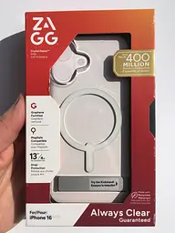 Чохол протиударний із підставкою ZAGG Gear4 Crystal Palace MagSafe для iPhone 16 Прозорий - мініатюра 4