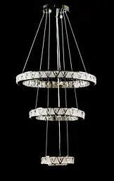 Світлодіодна люстра Splendid Ray L51007/50+35+20/3 LED з кришталем, хром, 100 Вт, з пультом і димером - мініатюра 2