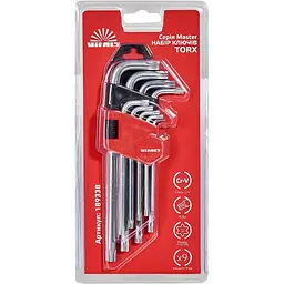 Набір шестигранних ключів Vitals Master Torx Т10-Т50, 9 шт. (189338) - мініатюра 4