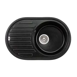 Кухонна мийка Lidz 780x500/200 BLM-14 (LIDZBLM14780500200), Чорний