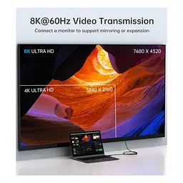Дата кабель USB-C to USB-C 2.0m USB4 Gen 3 240W 8K Choetech (XCC-1042) - мініатюра 9