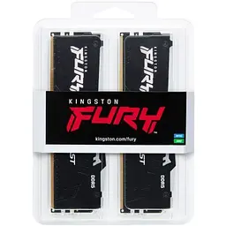 Модуль пам'яті для комп'ютера DDR5 64GB (2x32GB) 6000 MHz Beast RGB EXPO Black Kingston Fury (ex.HyperX) (KF560C36BBE2AK2-64) - мініатюра 4