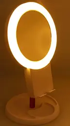 Дзеркало косметичне настільне із підставкою для телефона LED підсвіткою Bailong BL-JG-003 - мініатюра 8