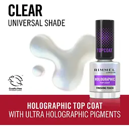 Покриття для нігтів Rimmel Holographic Top Coat 12 мл - мініатюра 3