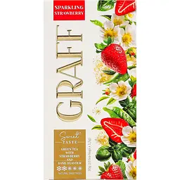 Чай зелений Graff Полуничне ігристе/ Sparkling Strawberry з ароматом полуниці та базиліка 20 шт. x 1.5 г - мініатюра 2