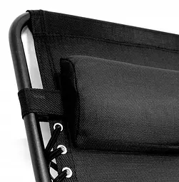 Комплект 2 шт. шезлонги GardenLine Relax Black до 130 кг.! - мініатюра 5
