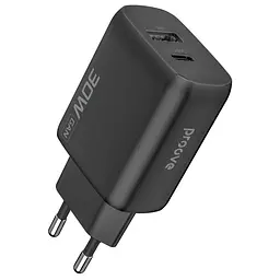 Зарядний пристрій Proove Silicone Power 2 30W (Type-C + USB) black (WCSP23110001)
