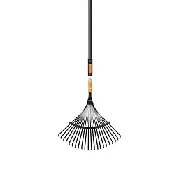 Граблі сталеві віялові Fiskars OneClick 42 см + ручка L, 161 см (1080714)