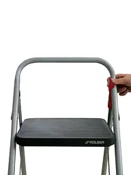 Драбина Rolser Taburete M/10 UNE 2 щаблі Antracita (MET003-1021) - мініатюра 3