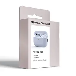 Силіконовий чохол для навушників Apple AirPods Pro 2 2022, Silicone Case, сірий, захисний чохол, ультратонкий і легкий, захист від подряпин, пилу та ударів, м"який силікон, ArmorStandart (ARM64532) - мініатюра 3