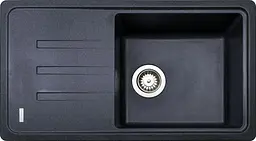Кухонна мийка Adamant SLIM LONG чорна 780x435x200 мм, з крилом 78 см