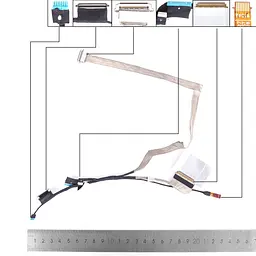 Шлейф матриці для Dell Latitude 7420 E7420 P135G series, (eDP 40pin+Touch, DC02C00R100, 09WV8F)