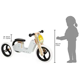 Біговел Janod Триколісний велосипед 2 в 1 білий (J03280) - мініатюра 5