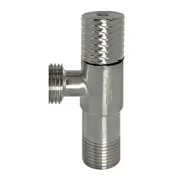 Кран кутовий приладовий Zegor DF-7122 нержавіюча сталь 1/2"х1/2" 30412