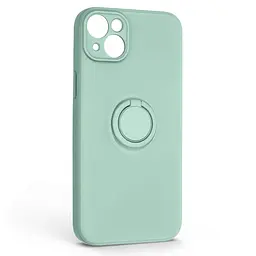 Силиконовый чехол для Apple iPhone 14 Plus, Icon Ring, зеленый, панель-накладка, с кольцом-подставкой на 360°, противоударный, возможность использования магнитных держателей, ArmorStandart (ARM68705)