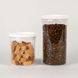 Ємність для зберігання МВМ My Home  Zerno Pasta 85х100 мм 350 мл прозора (KP-89 S T/WHITE) - мініатюра 3