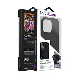 Чохол MAKE Apple iPhone 16 Pro Silicone Solo Black - мініатюра 6