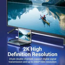 Кабель мультимедійний DVI M to DVI M 8.0m 24+1pin 2K60Hz ferrite Vention (EAEBK) - мініатюра 6