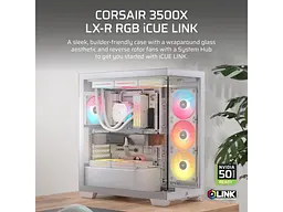 Корпус Corsair 3500X LX-R RGB White (CC-9011325-WW) - мініатюра 3