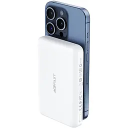Універсальна мобільна батарея Acefast Magnetic Wireless 10000mAh 20W PD, QC 3.0, QI 15W, ультра тонкий, M26 Білий - мініатюра 5