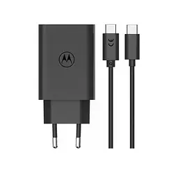 Блок і кабель - мережевий зарядний пристрій Motorola TurboPower 68W USB-С to USB-С Cable (PG38C06281)