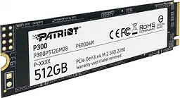 Накопичувач SSD Patriot P300 M.2 2280 PCIe NVMe 3.0 x4 TLC 512GB (P300P512GM28) - мініатюра 4